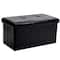 Simplify Faux Leather Double Folding Storage Ottoman